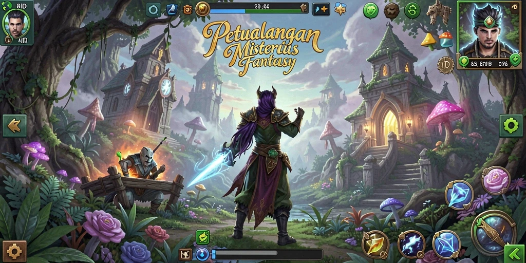 Tampilan gameplay menarik dari 8ID dalam misi petualangan.
