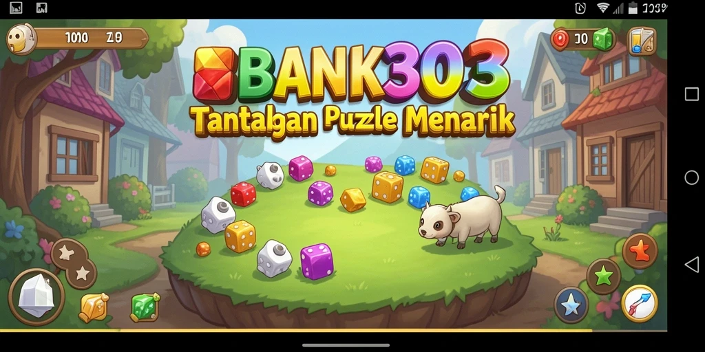 Tampilan gameplay menarik dari BANK303 dengan berbagai tantangan Puzzle.