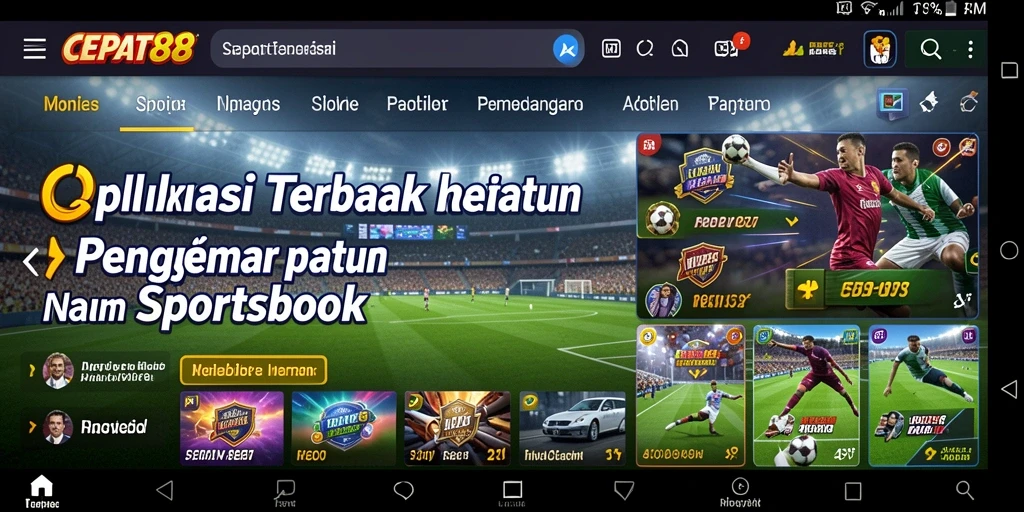 Tampilan utama <strong>CEPAT88</strong> menampilkan antarmuka sportsbook yang menarik.