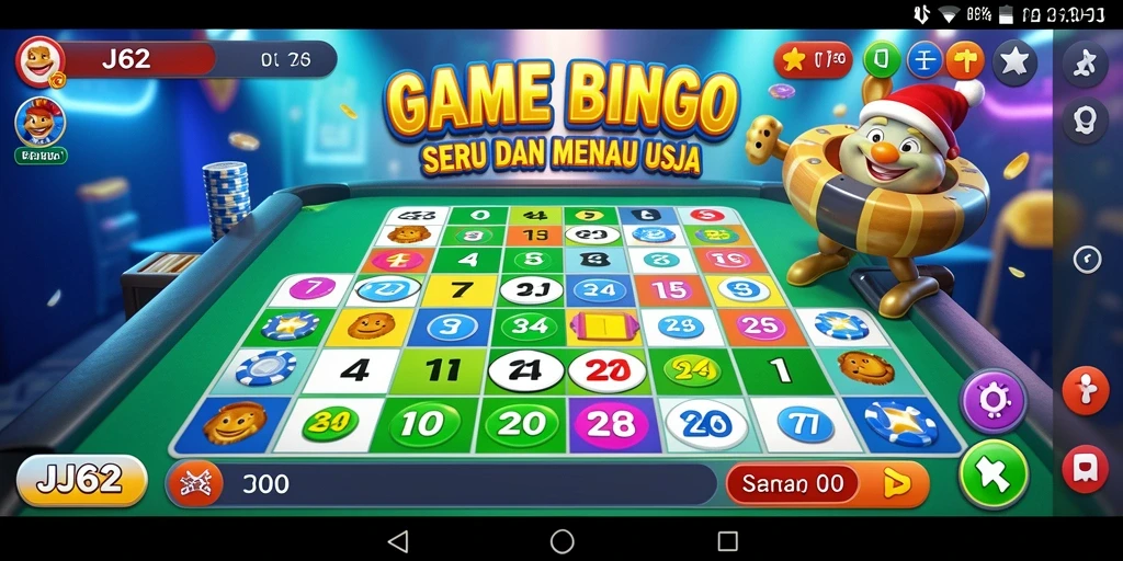 Tampilan gameplay Bingo yang seru di JJ62.