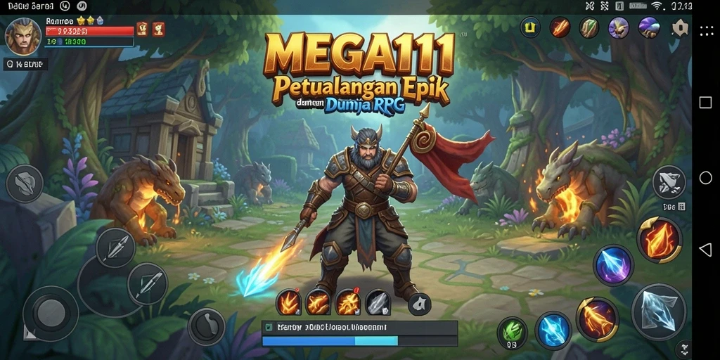 Tampilan gameplay MEGA111 yang menakjubkan dan mendebarkan dalam dunia RPG.