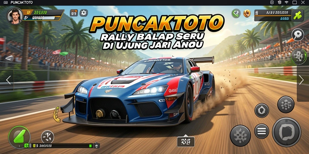 Gameplay balapan mendebarkan di PUNCAKTOTO dengan mobil yang bertenaga.